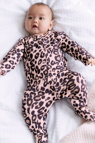 leopard print sleepsuit