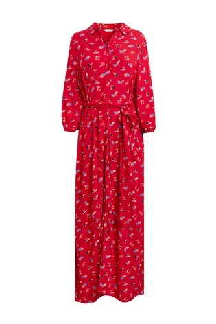 red maxi shirt