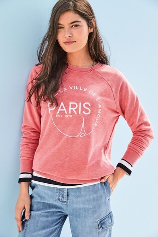 next pink sweatshirt