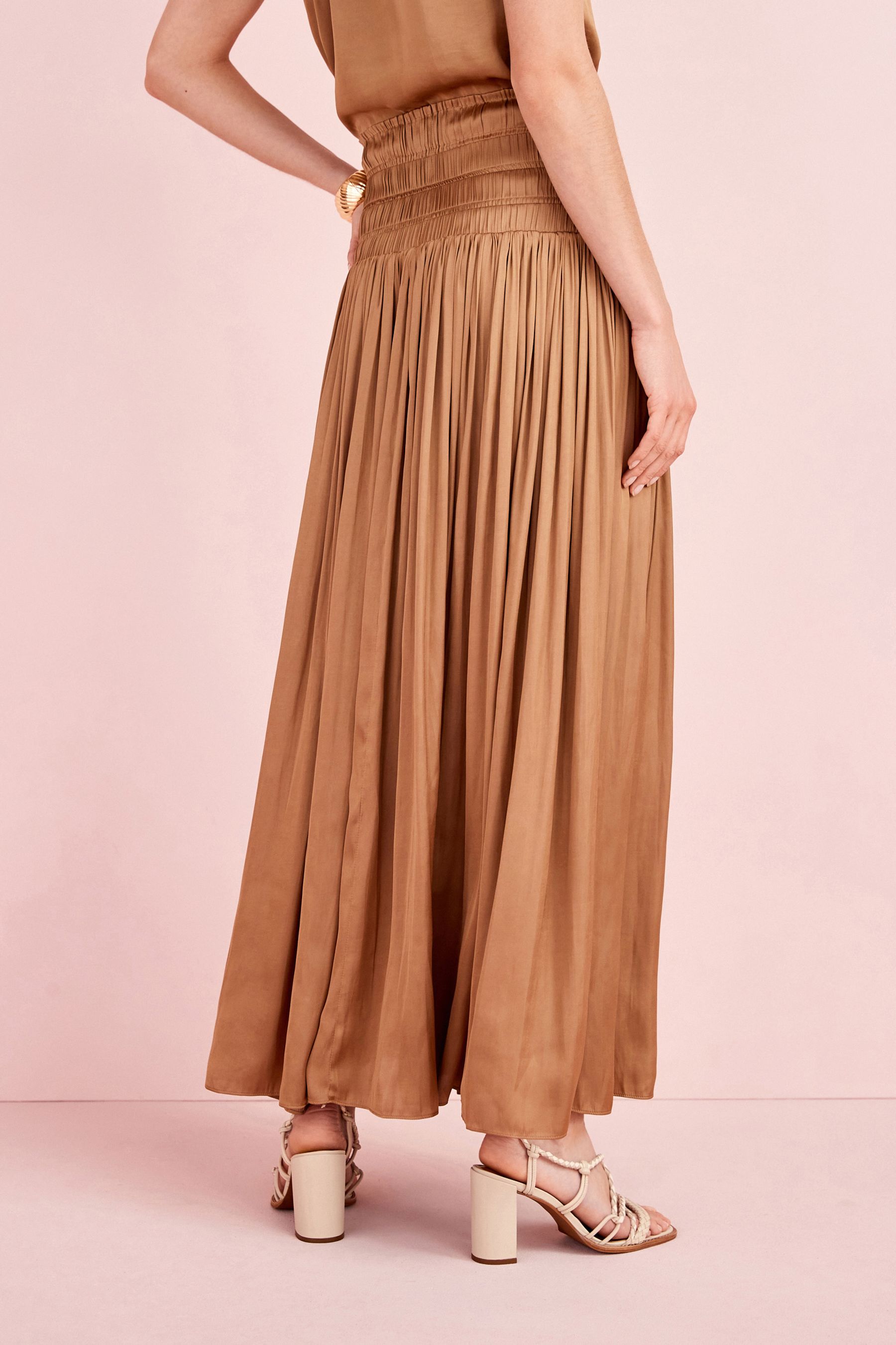 Jupe plissée bronze deals