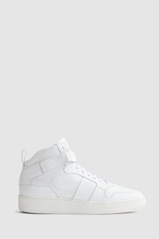 Reiss White Aira High Top Leather Trainers - Image 1 of 7