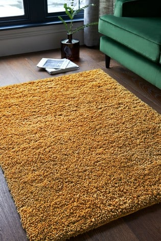 Ochre Premium Cosy Shaggy Rug