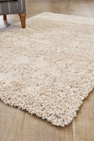 Light Natural Premium Cosy Shaggy Rug