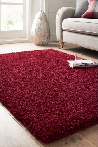 Red Premium Cosy Shaggy Rug