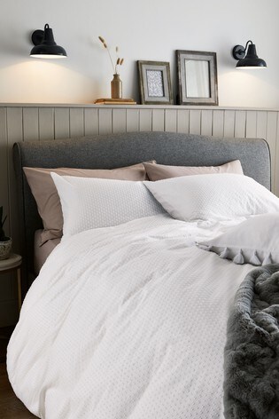 Buy Textured Spot Dobby Duvet Cover And Pillowcase Set From The