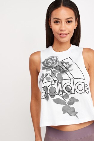 floral adidas tank top