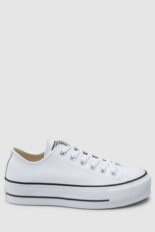 converse ox leather womens trainers