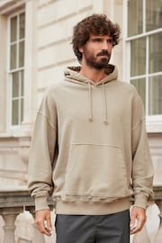 Stone Cream Garment Washed Hoodie - Image 1 of 9
