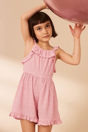 Pink Ditsy Frill Playsuit (3-16yrs) - Image 1 of 7