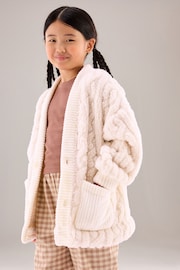 Cream Cable Cardigan (3-16yrs) - Image 1 of 7