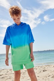 Blue/Green Hoodie and Short Towelling Set (3-16yrs) - Image 1 of 7