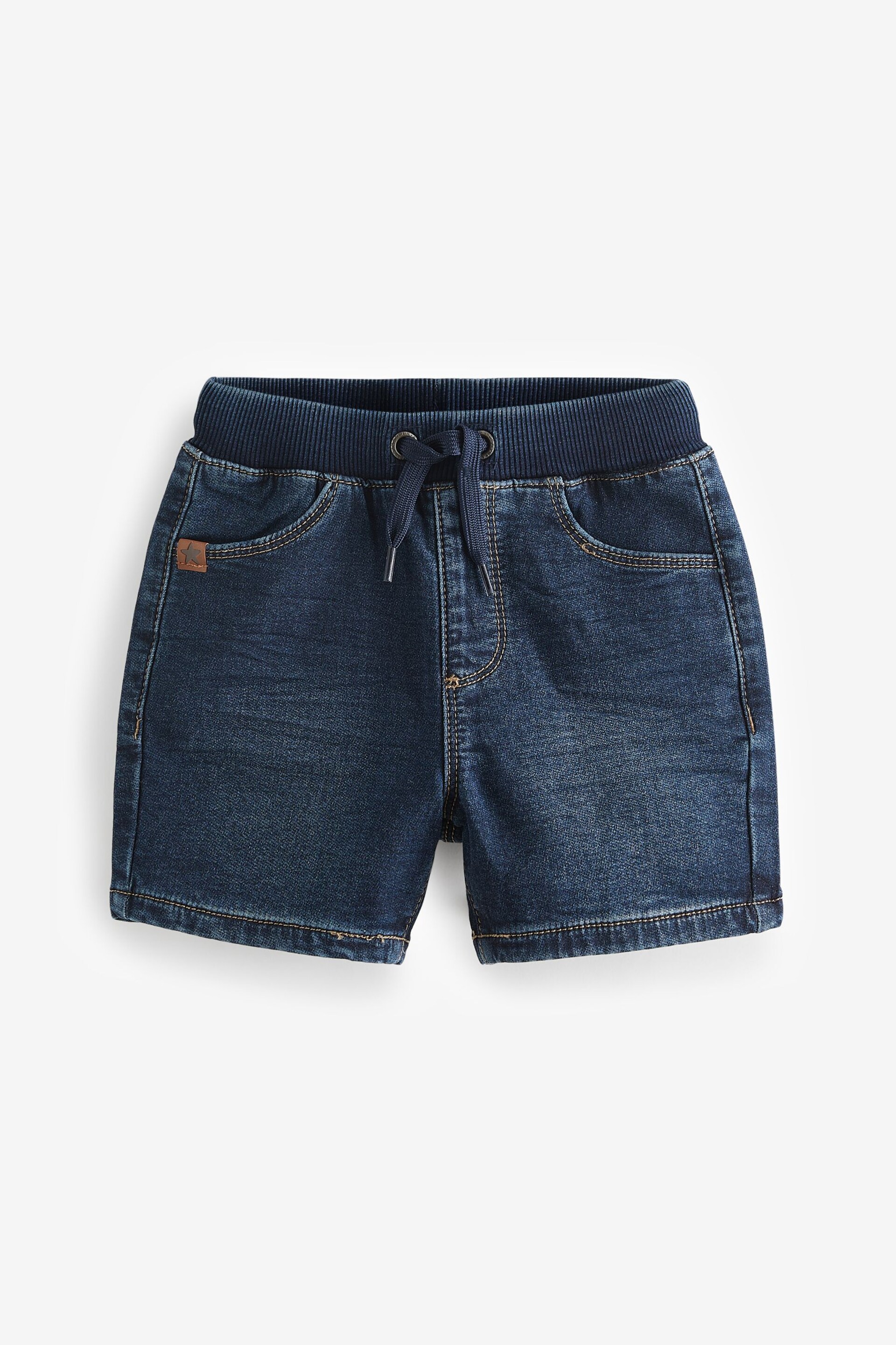 Dark Wash Jersey Denim Pull-On Shorts (3mths-7yrs) - Image 1 of 5