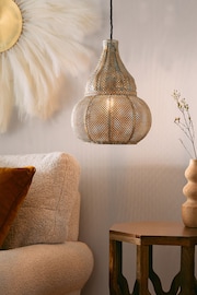 Brushed Silver Tangier Easy Fit Pendant Light Shade - Image 1 of 7
