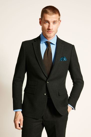 moss bros green suit