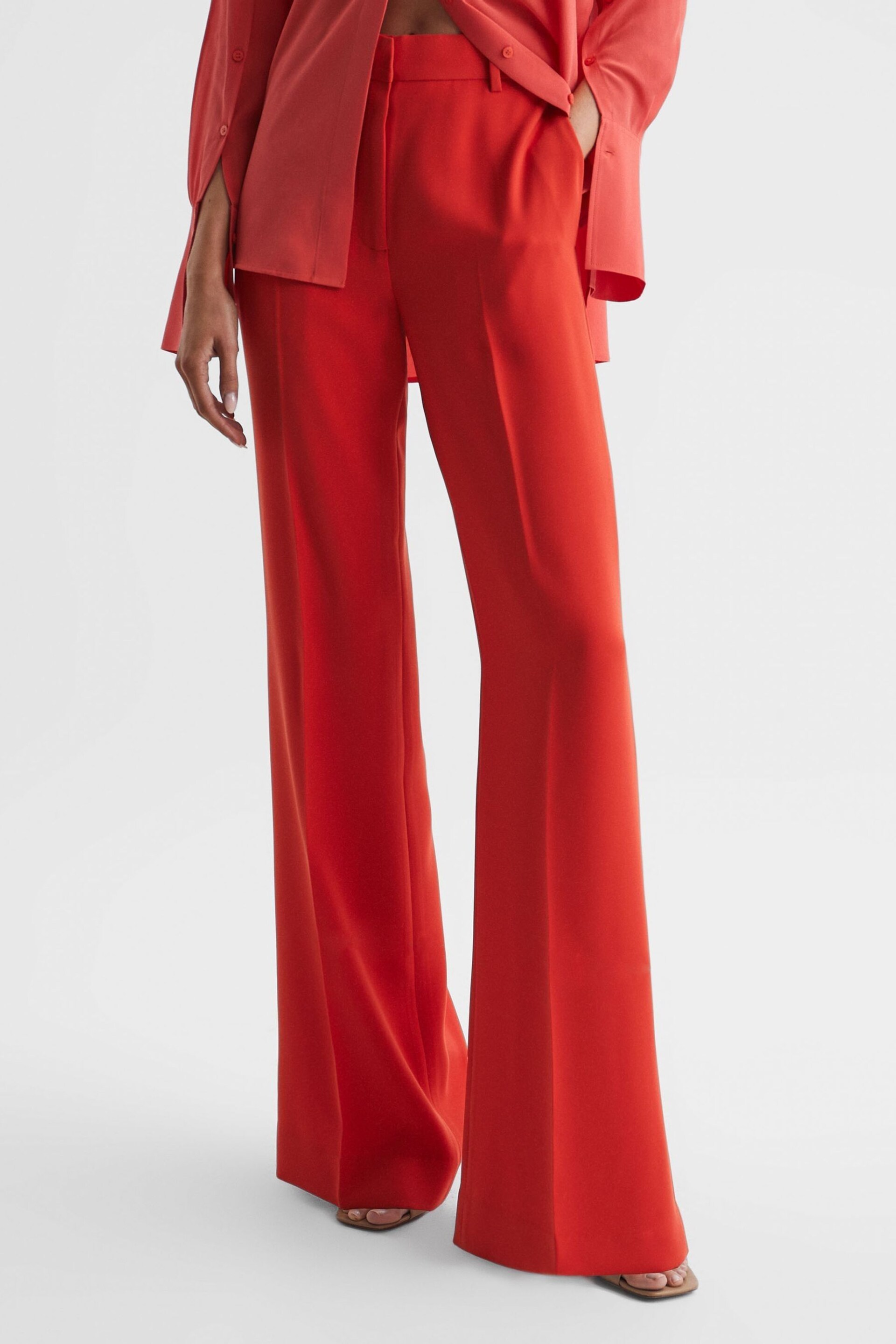 Reiss Coral Maia Wide Leg Trousers - Image 1 of 6