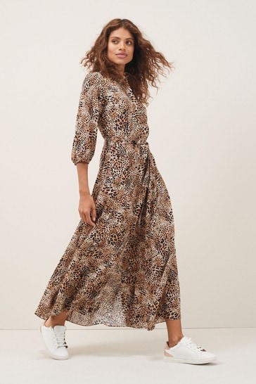 animal print shirt dress