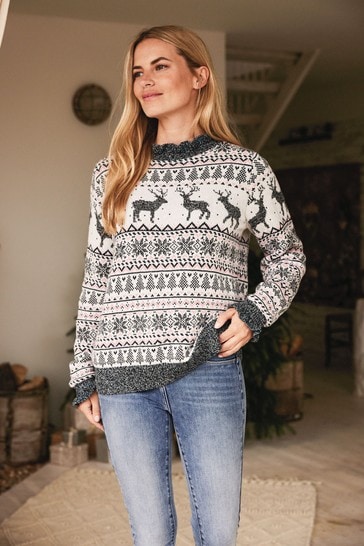 ladies black round neck jumper