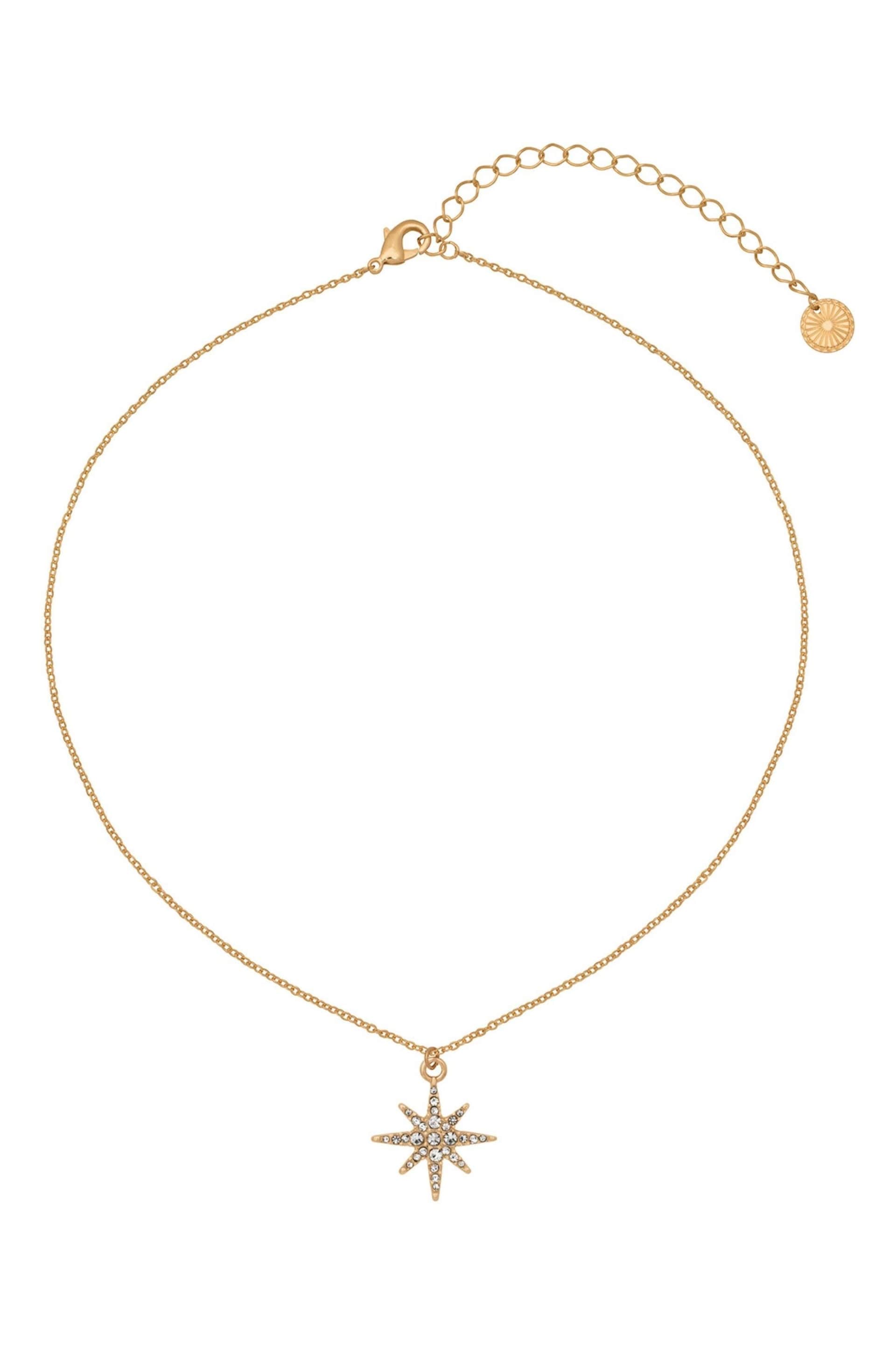 Caramel Jewellery London Gold Tone Superstar Necklace - Image 1 of 7