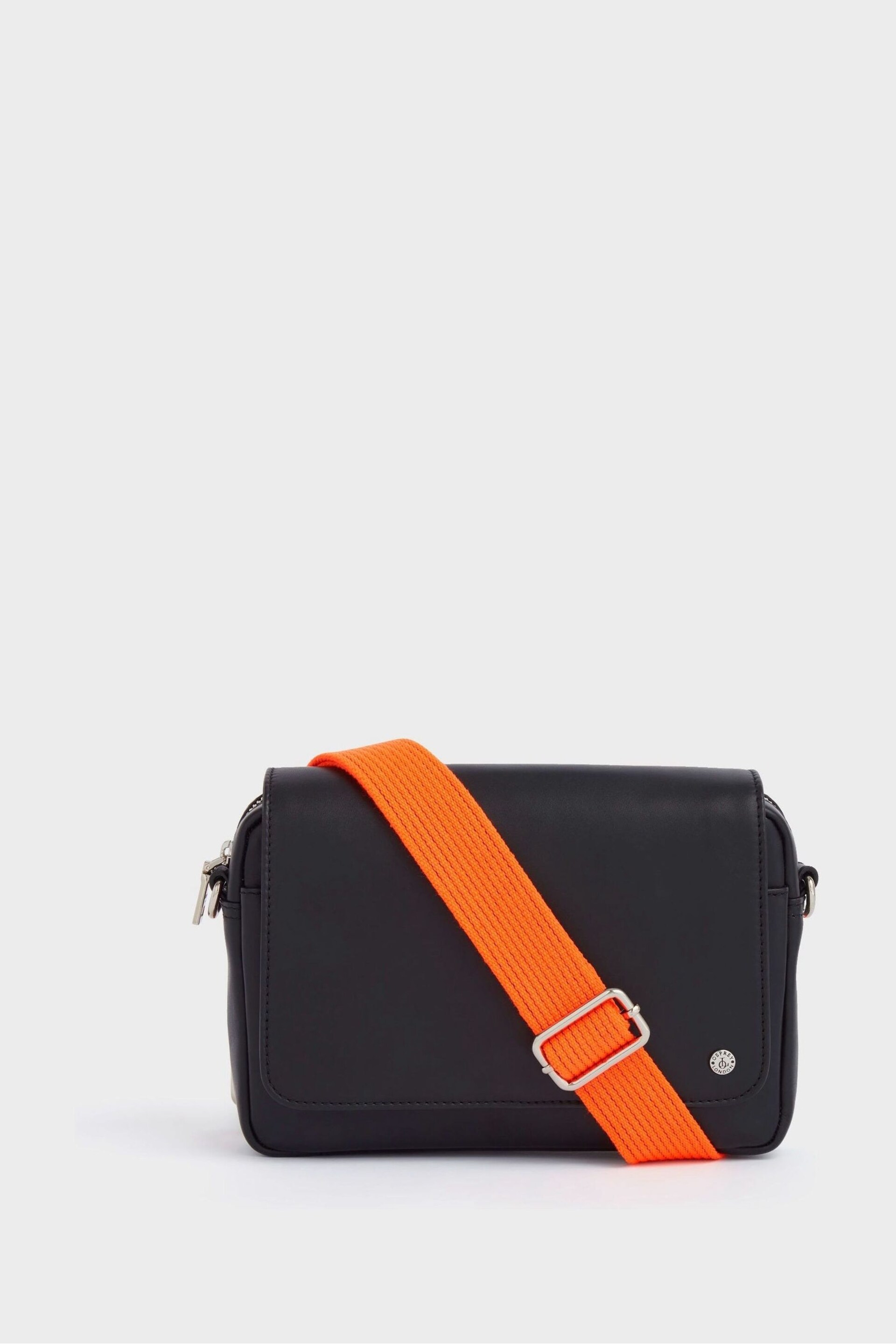 OSPREY LONDON The Hoxton Leather Cross-Body Black Bag - Image 1 of 7