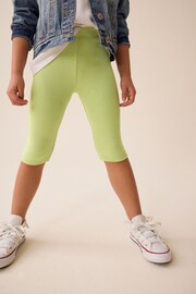 Green Ribbed Cropped Leggings (3-16yrs) - Image 1 of 7