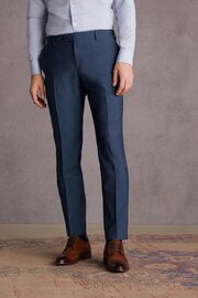 Light Blue Light Blue Slim Fit Signature Tollegno Wool Plain Suit Trousers - Image 1 of 5