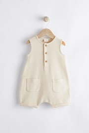 Cream Baby Textured Jersey Romper (0mths-2yrs) - Image 1 of 11