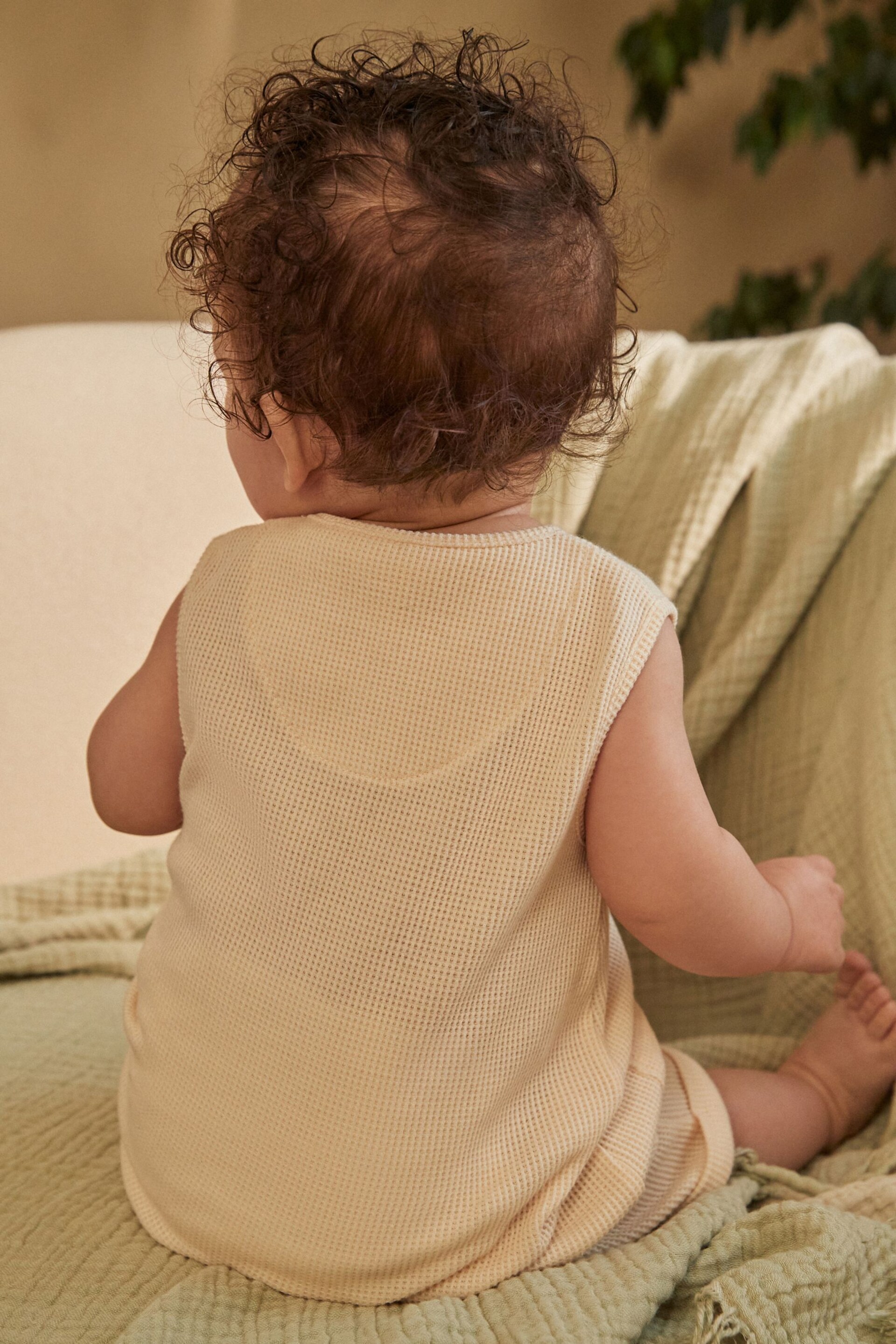 Cream Baby Textured Jersey Romper (0mths-2yrs) - Image 4 of 11