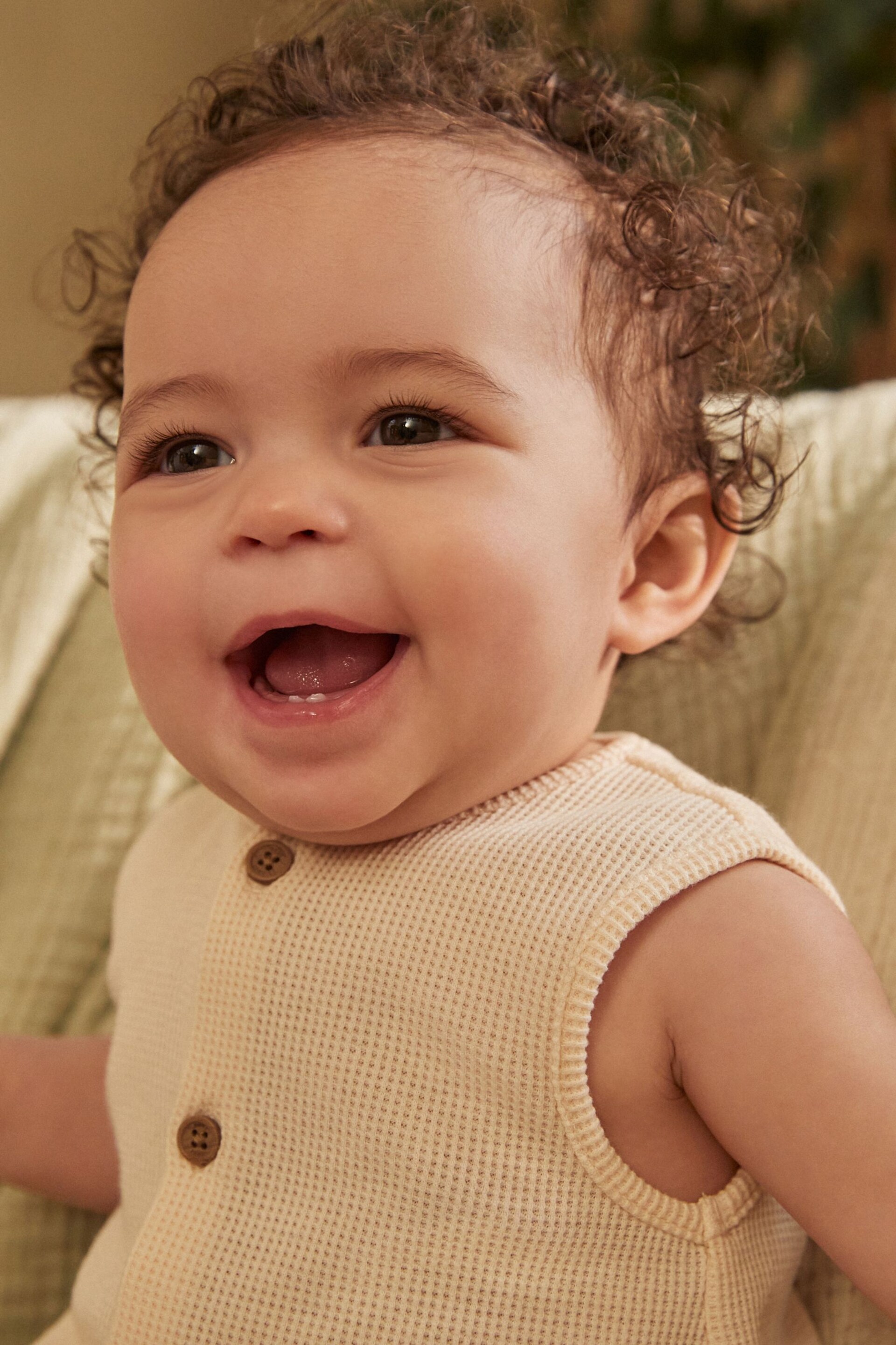Cream Baby Textured Jersey Romper (0mths-2yrs) - Image 5 of 11