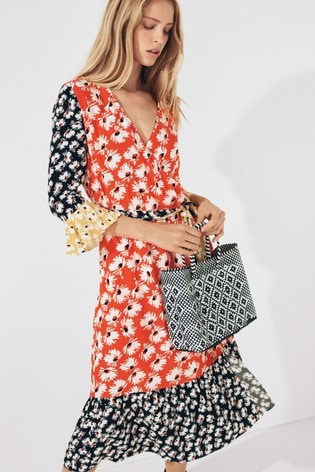 Next/Mix Floral Print Wrap Dress