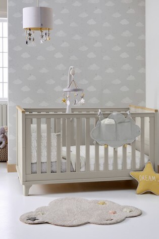 mamas and papas grey cot bed