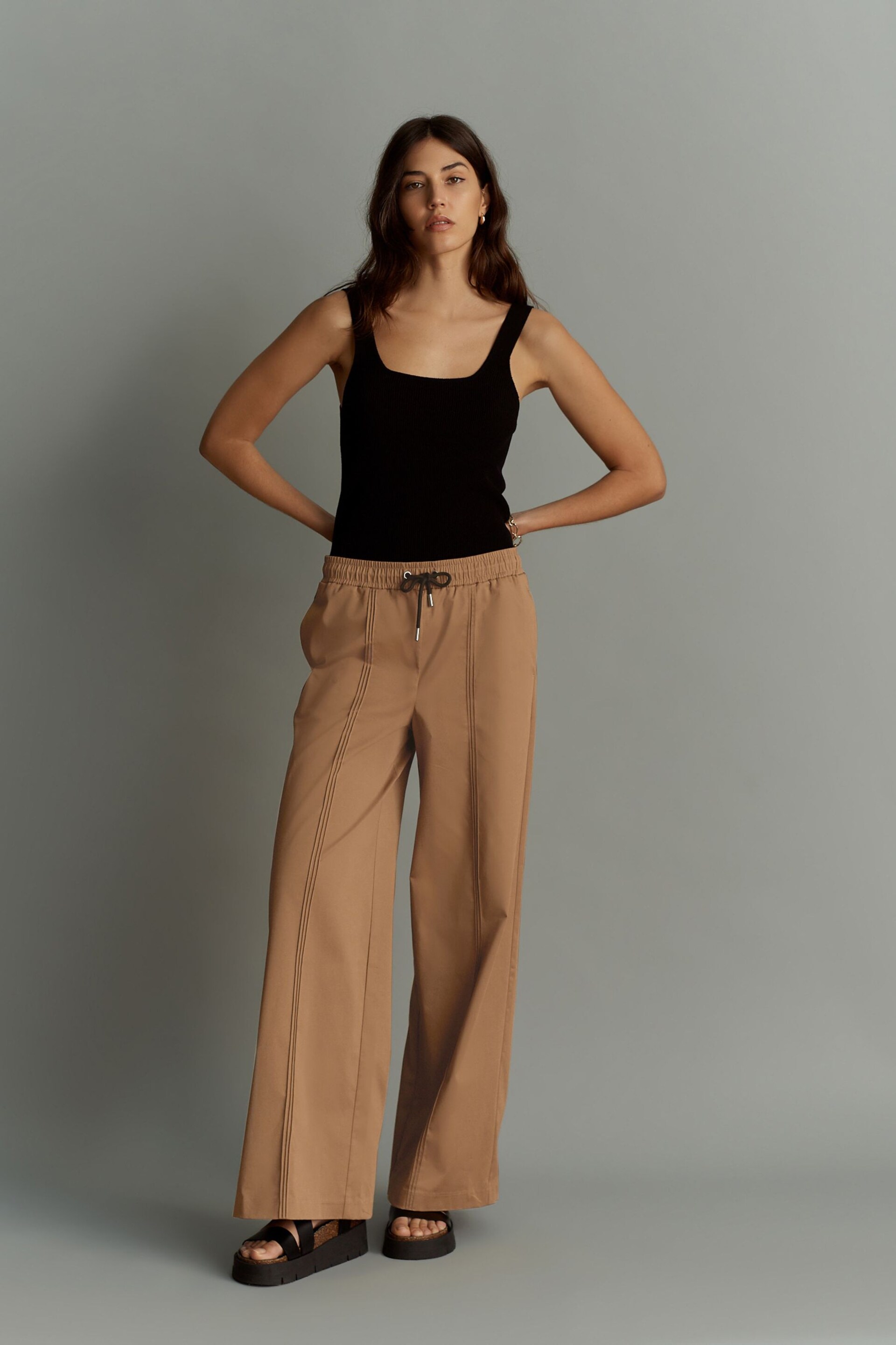Brown Pull-On Track Trousers - Image 1 of 6