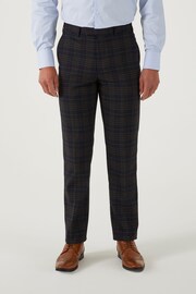 Skopes Alton Check Tailored Fit Black Suit Trousers - Image 1 of 4