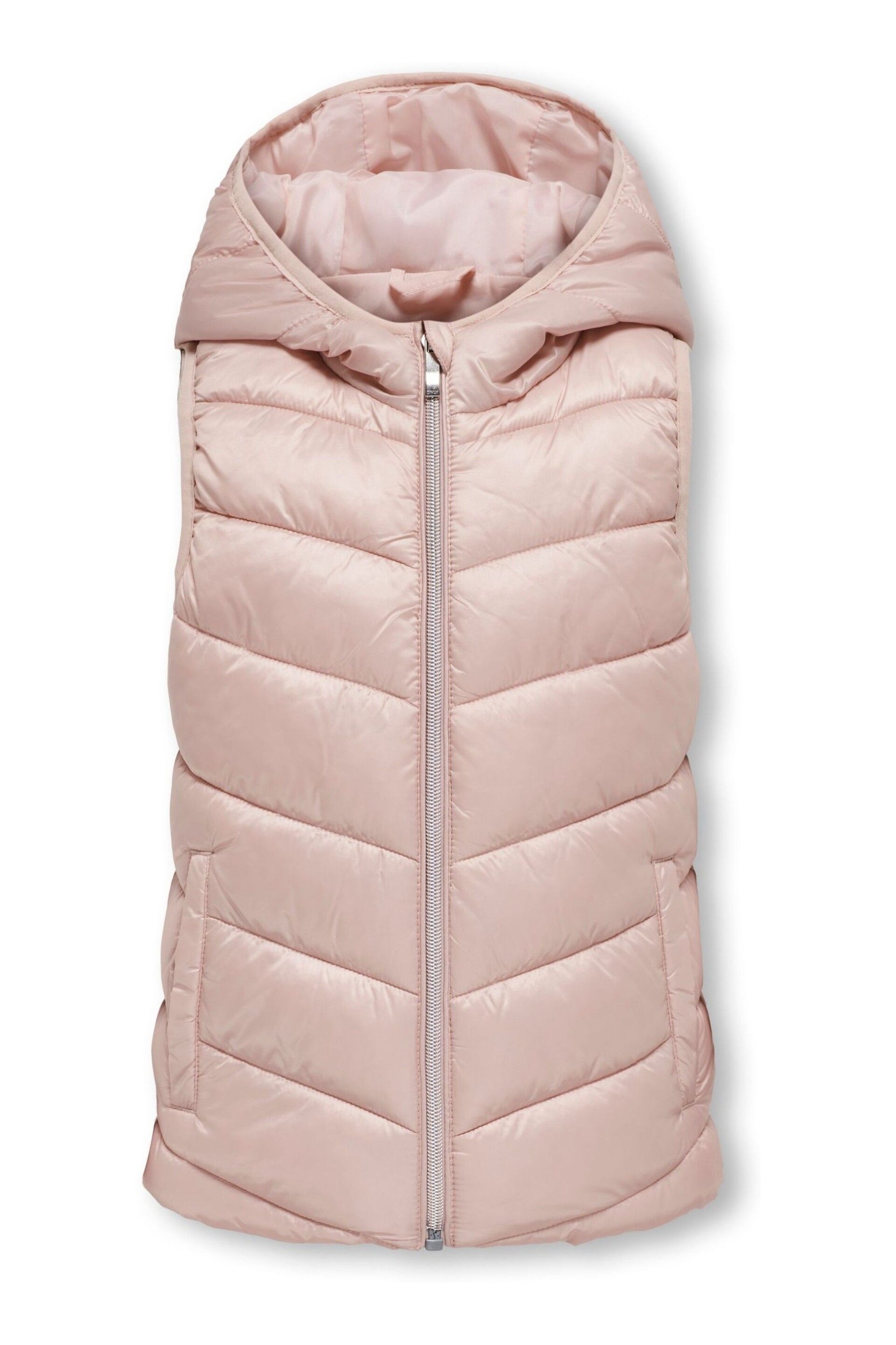 ONLY KIDS Zip Up Hooded Gilet - Image 1 of 2