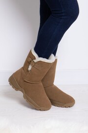 Just Sheepskin Brown Ladies Berkshire Mid Boots - Image 1 of 5