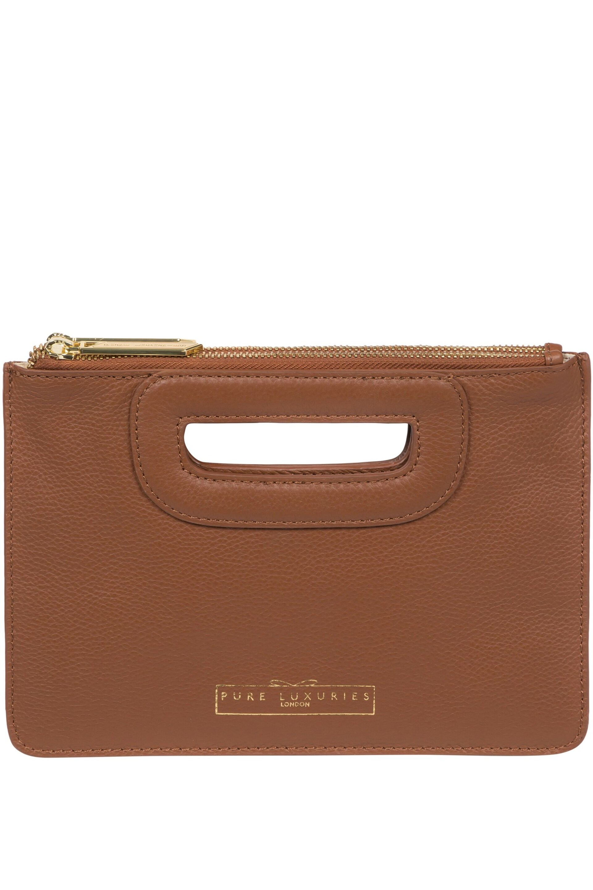 Pure Luxuries London Esher Leather Clutch Bag - Image 1 of 5