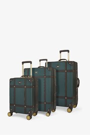 Rock Luggage Vintage Emerald Green Set of 3 Suitcases - Image 1 of 3