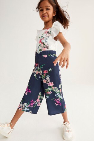 next navy floral jumpsuit