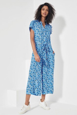 floral blue jumpsuit