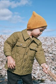 Khaki Green Quilted Shacket (3mths-7yrs) - Image 1 of 9