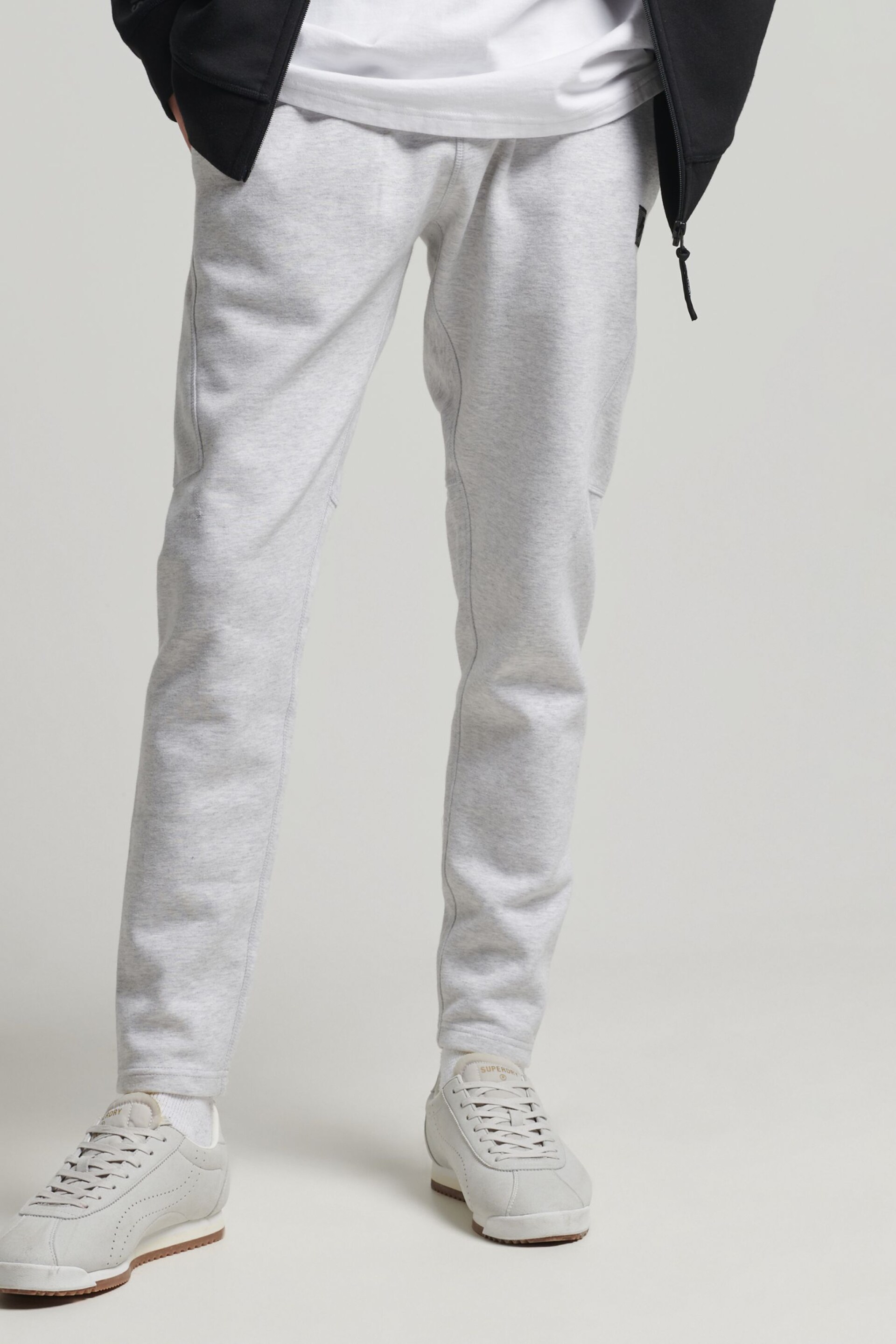 Superdry Grey Tech Tapered Joggers - Image 1 of 6