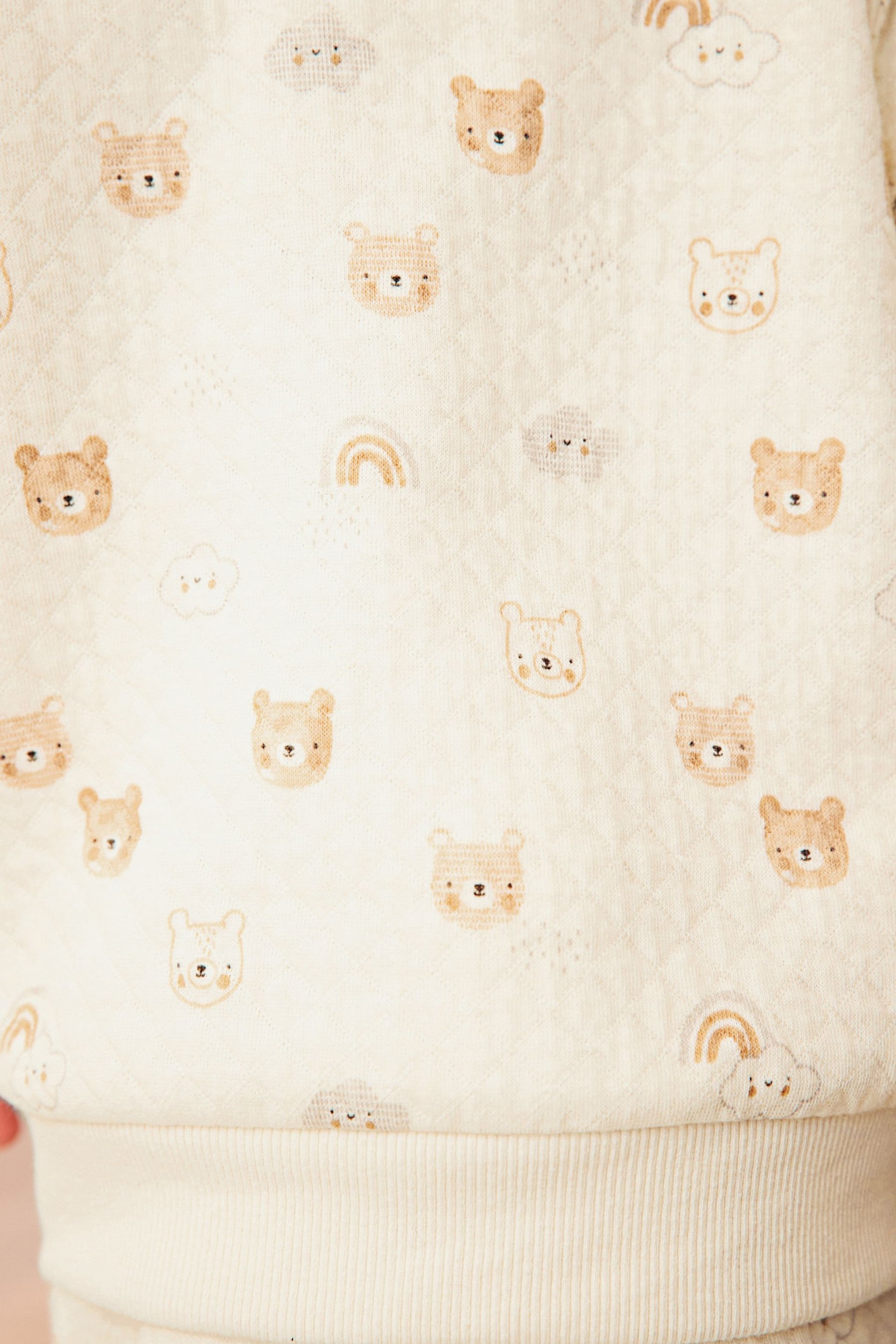 Cream Teddy Bear Quilted Pyjamas (9mths-6yrs) - Image 4 of 7