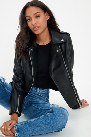 faux leather jacket