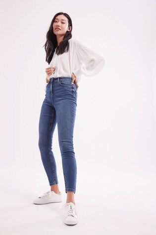 high waisted skinny jeans uk
