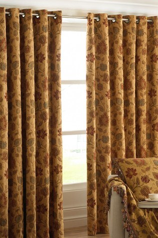 Riva Paoletti Zurich Fl Eyelet Curtains From The Next Uk Riva Paoletti Zurich Fl Eyelet, Orange Patterned Eyelet Curtains