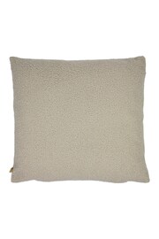 furn. Latte Beige Malham Teddy Borg Fleece Polyester Filled Cushion - Image 1 of 2