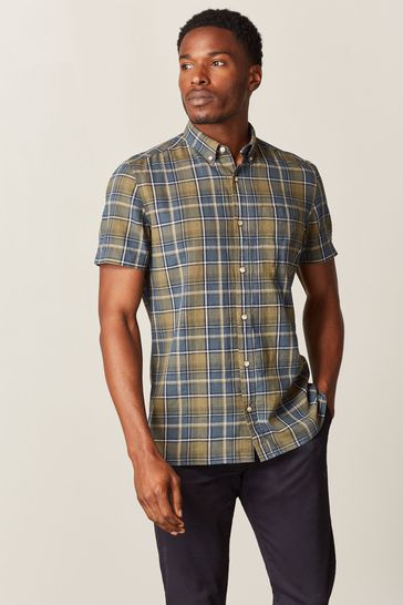 mens short sleeve navy blue shirt