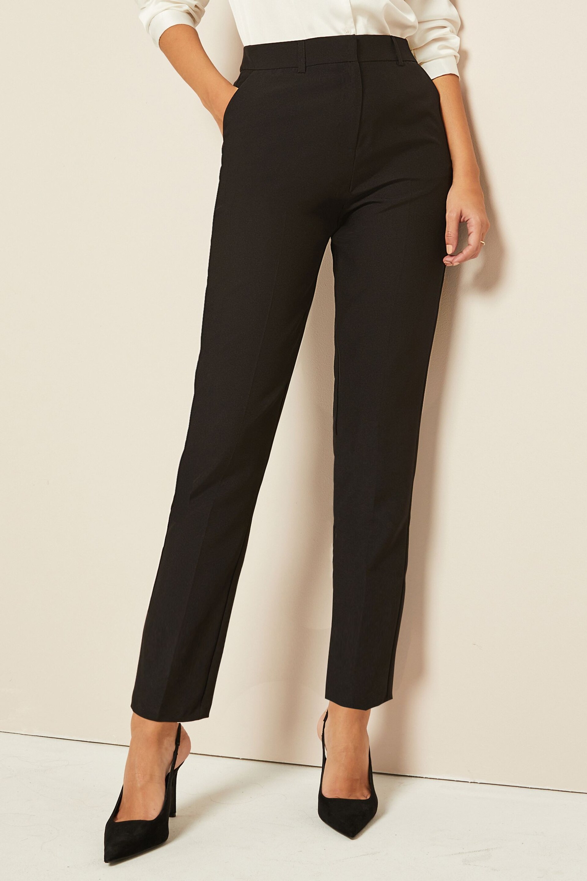 Friends Like These Black Tailored Straight Leg Trousers - Image 1 of 1