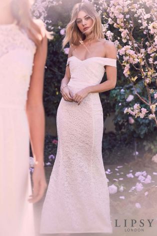 Buy Lipsy Petite Lace Bardot Bridal Maxi Dress From Next Switzerland