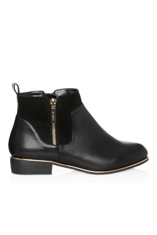 next black leather ankle boots