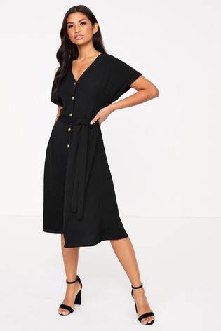 new look button midi dress